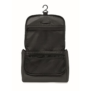 Cosmetic hanging bag in PU, black