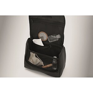 Cosmetic hanging bag in PU, black