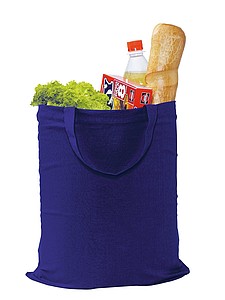 Cotton bag "Pure" with 2 short handles,colour blue