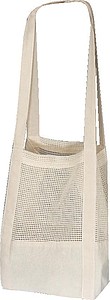 Cotton bag with crocheted part