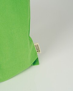 Cotton bag with long handles made from recycled cotton and RPET, green