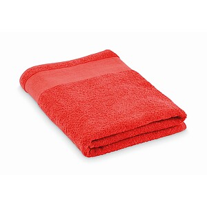 Cotton bath towel, red