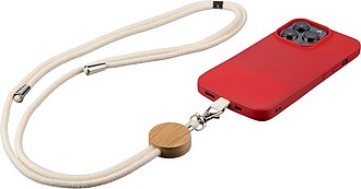 Cotton drawstring phone lanyard Lucia