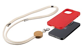 Cotton drawstring phone lanyard Lucia