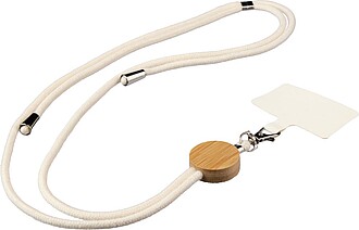 Cotton drawstring phone lanyard Lucia