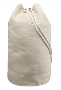 Cotton duffle bag, beige