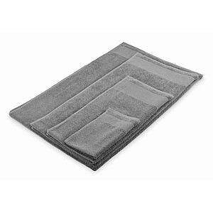 Cotton guest towel, stone grey