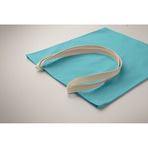 Cotton shopping bag, turquoise
