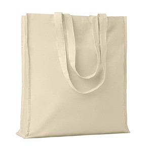 Cotton shopping bag w/ gusset