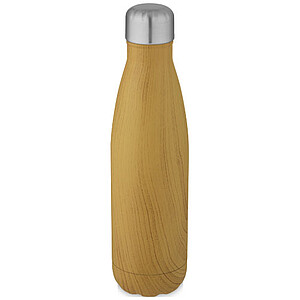 Cove 500 ml vacuum insulated stainless steel bottle with wood print