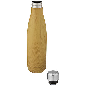 Cove 500 ml vacuum insulated stainless steel bottle with wood print