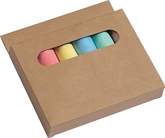 Crayons in box, brown