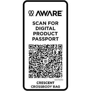 Crescent 500 g/m2 Aware™ recycled crossbody bag, solid black