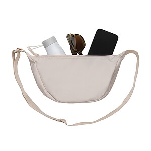 Crescent AWARE™ RPET half moon sling bag, beige