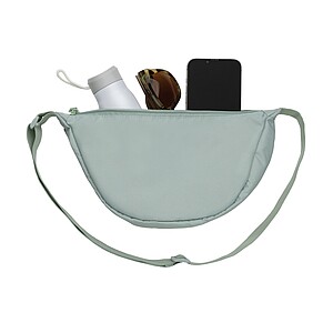 Crescent AWARE™ RPET half moon sling bag, iceberg green