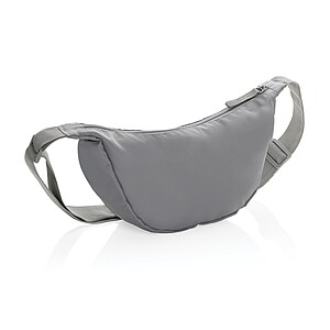Crescent AWARE™ RPET half moon sling bag, silver grey