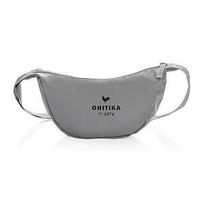 Crescent AWARE™ RPET half moon sling bag, silver grey