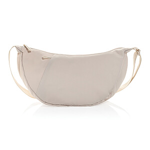 Crescent XL AWARE™ RPET half moon sling bag, beige