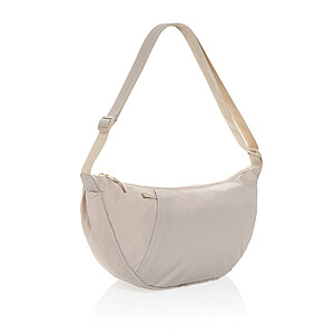 Crescent XL AWARE™ RPET half moon sling bag, beige
