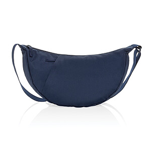 Crescent XL AWARE™ RPET half moon sling bag, navy blue