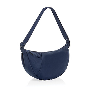 Crescent XL AWARE™ RPET half moon sling bag, navy blue