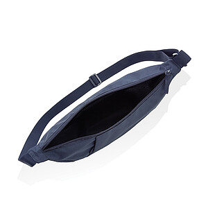 Crescent XL AWARE™ RPET half moon sling bag, navy blue