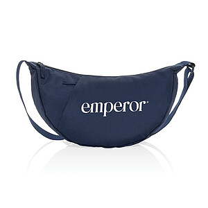 Crescent XL AWARE™ RPET half moon sling bag, navy blue