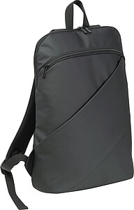 CrisMa backpack with slanted zip, black