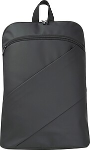 CrisMa backpack with slanted zip, black