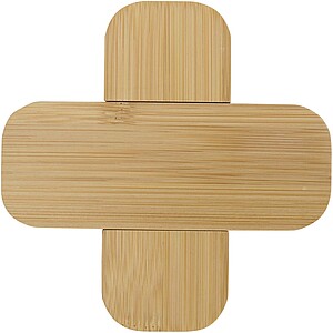 Croc bamboo trivet - small, natural