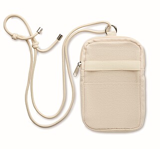 Cross body smartphone bag, beige