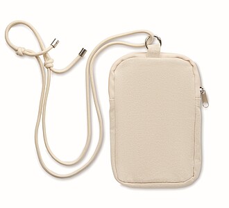 Cross body smartphone bag, beige