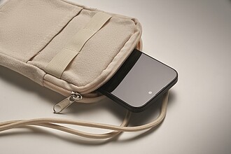 Cross body smartphone bag, beige