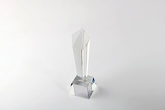Crystal award in a gift box