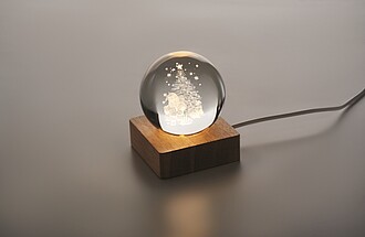 Crystal Christmas ball ornament with LED light