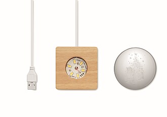 Crystal Christmas ball ornament with LED light