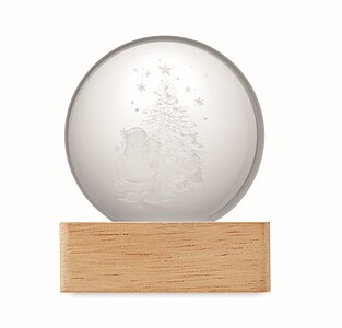 Crystal Christmas ball ornament with LED light