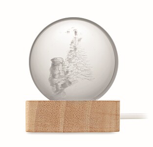 Crystal Christmas ball ornament with LED light