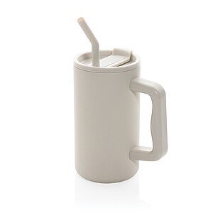 Cube RCS certified recycled steel mug 800ml, beige