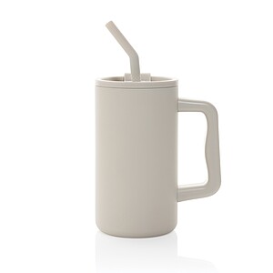 Cube RCS certified recycled steel mug 800ml, beige