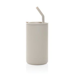 Cube RCS certified recycled steel mug 800ml, beige