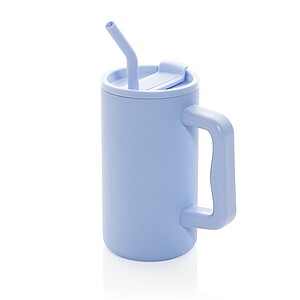 Cube RCS certified recycled steel mug 800ml, light blue
