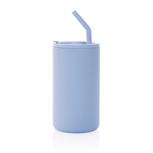Cube RCS certified recycled steel mug 800ml, light blue
