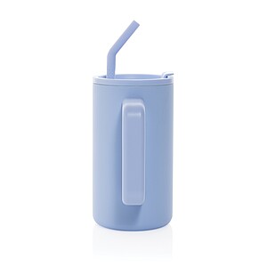 Cube RCS certified recycled steel mug 800ml, light blue