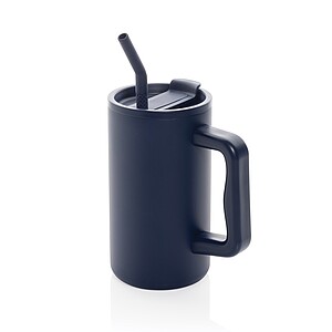 Cube RCS certified recycled steel mug 800ml, navy