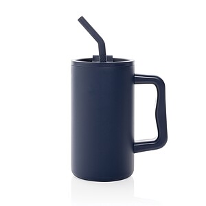 Cube RCS certified recycled steel mug 800ml, navy
