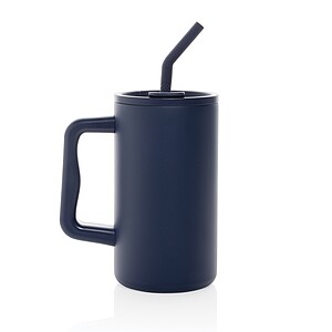Cube RCS certified recycled steel mug 800ml, navy