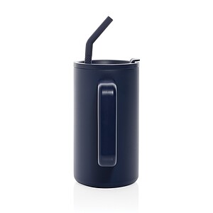 Cube RCS certified recycled steel mug 800ml, navy