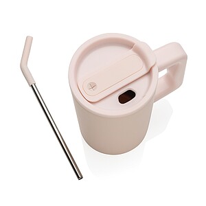Cube RCS certified recycled steel mug 800ml, pink