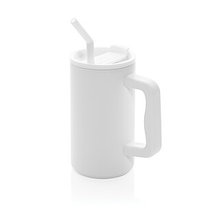 Cube RCS certified recycled steel mug 800ml, white